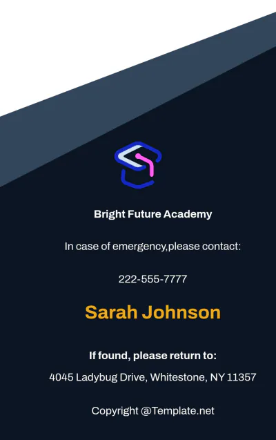 Free Sample School ID Card Template to Edit Online