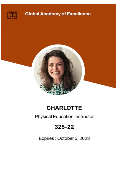 Free Modern School ID Card Template to Edit Online