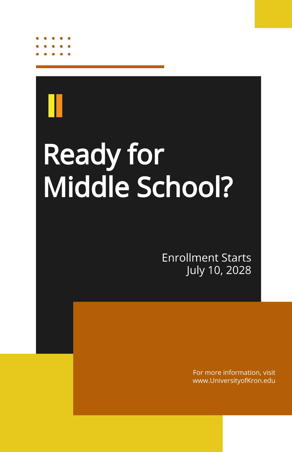 Creative Middle School Poster Template