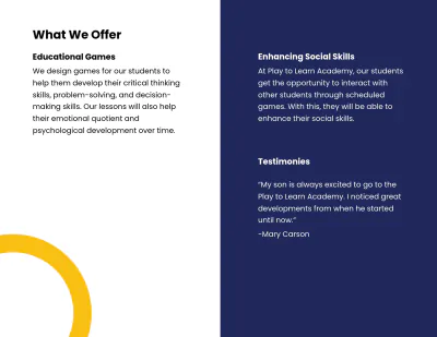 Free Bi-Fold Play School Brochure Template to Edit Online