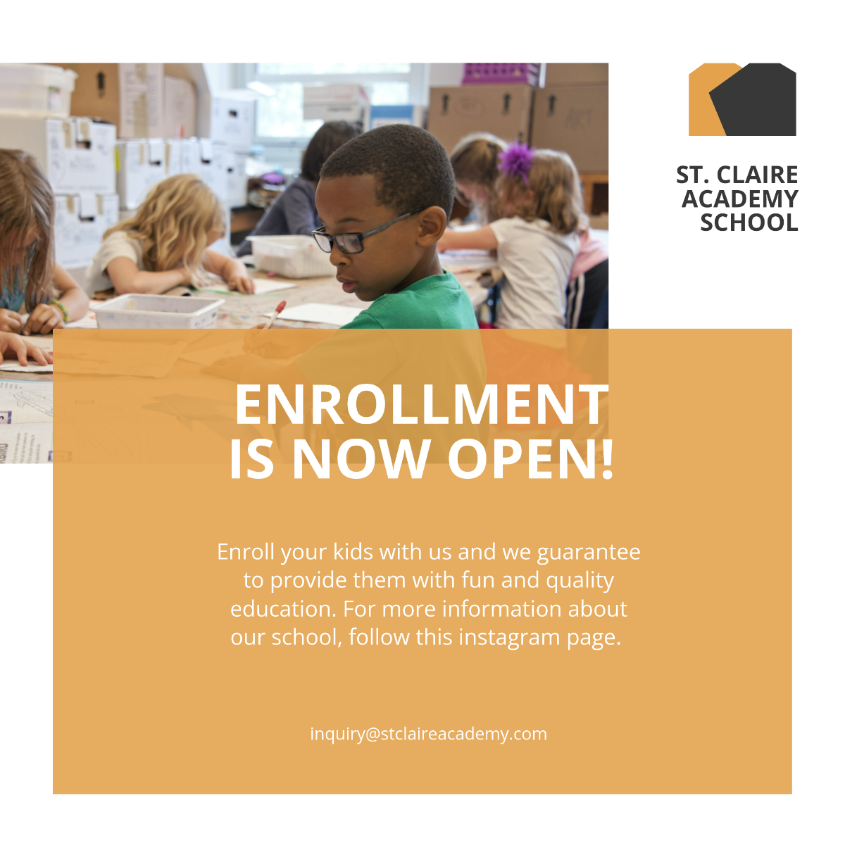 Free School Instagram Ad Template to Edit Online