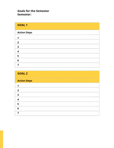 Free Back to School Planner Template to Edit Online