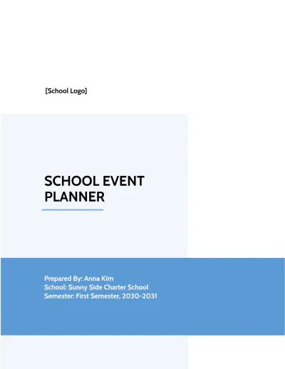 Free School Event Planner Template to Edit Online