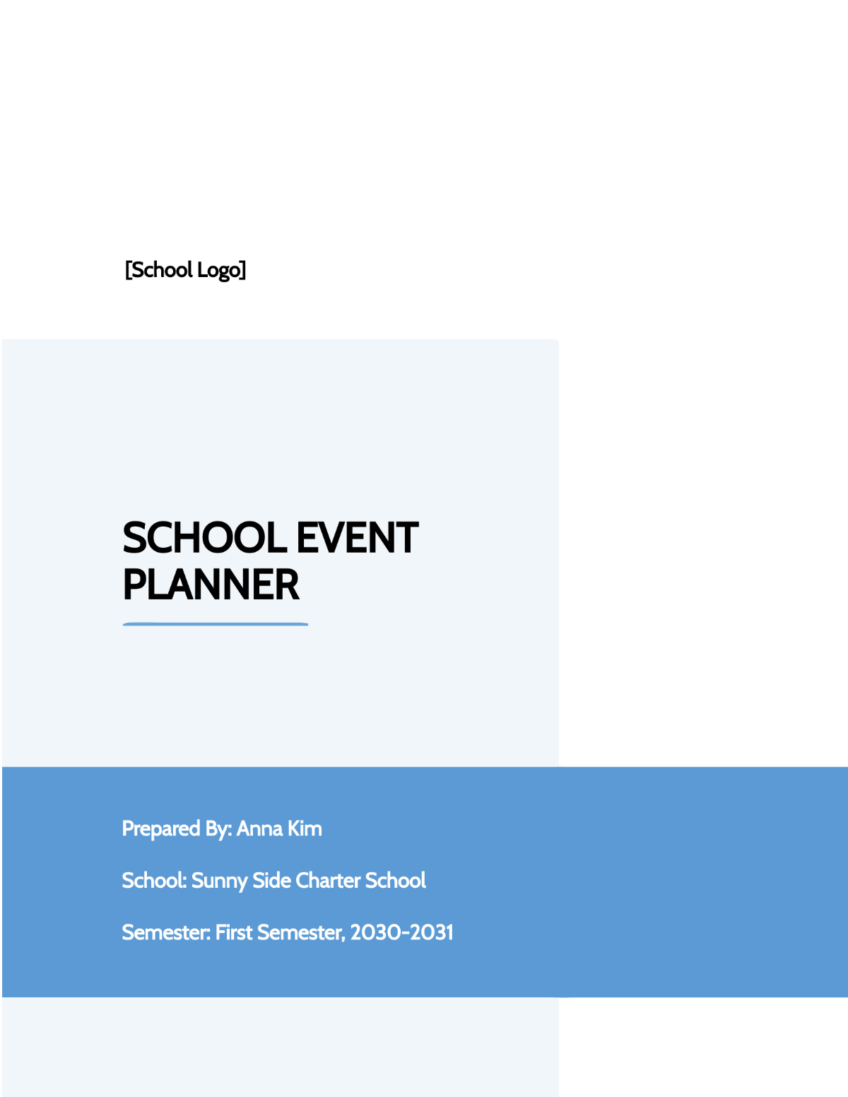 School Event Planner Template