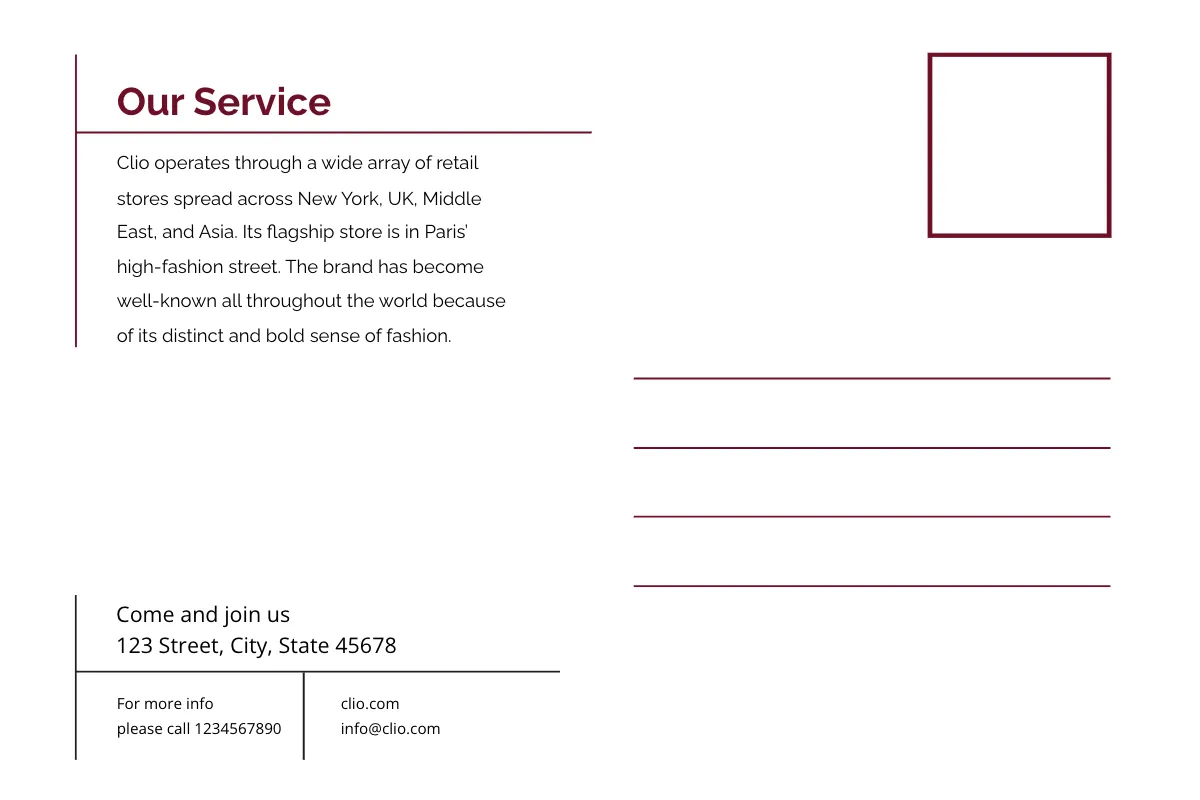 Free Boutique Postcard Template to Edit Online