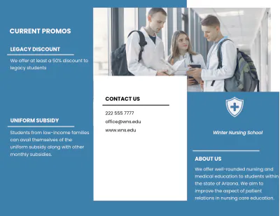 Free Tri-fold Nursing School Brochure Template to Edit Online