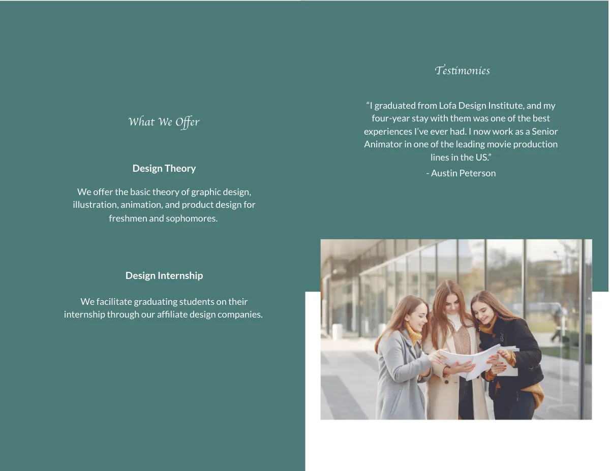Free Bifold Private School Brochure Template to Edit Online