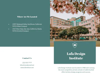 Free Bifold Private School Brochure Template to Edit Online