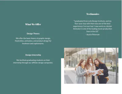 Free Bifold Private School Brochure Template to Edit Online