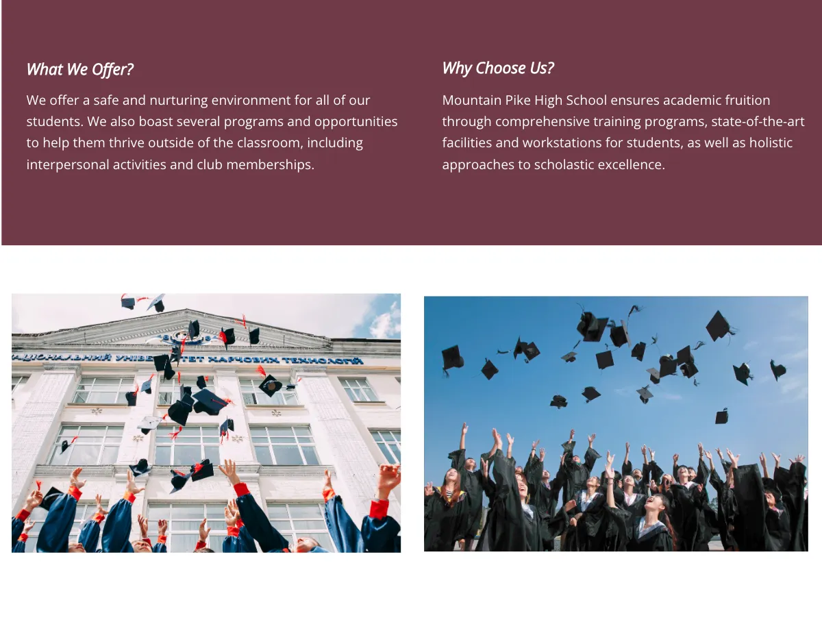 Free Bifold High School Brochure Template to Edit Online