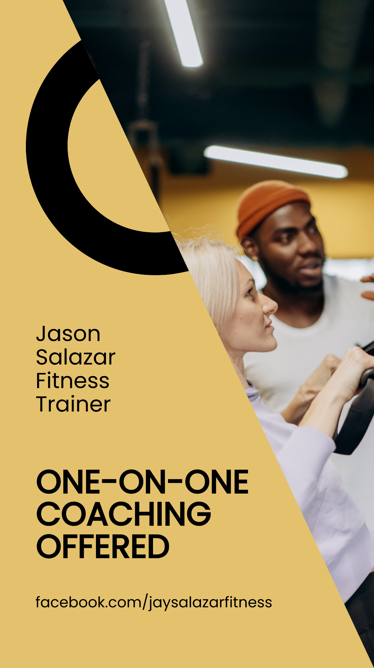 Free Fitness Trainer Coach Whatsapp Post Template