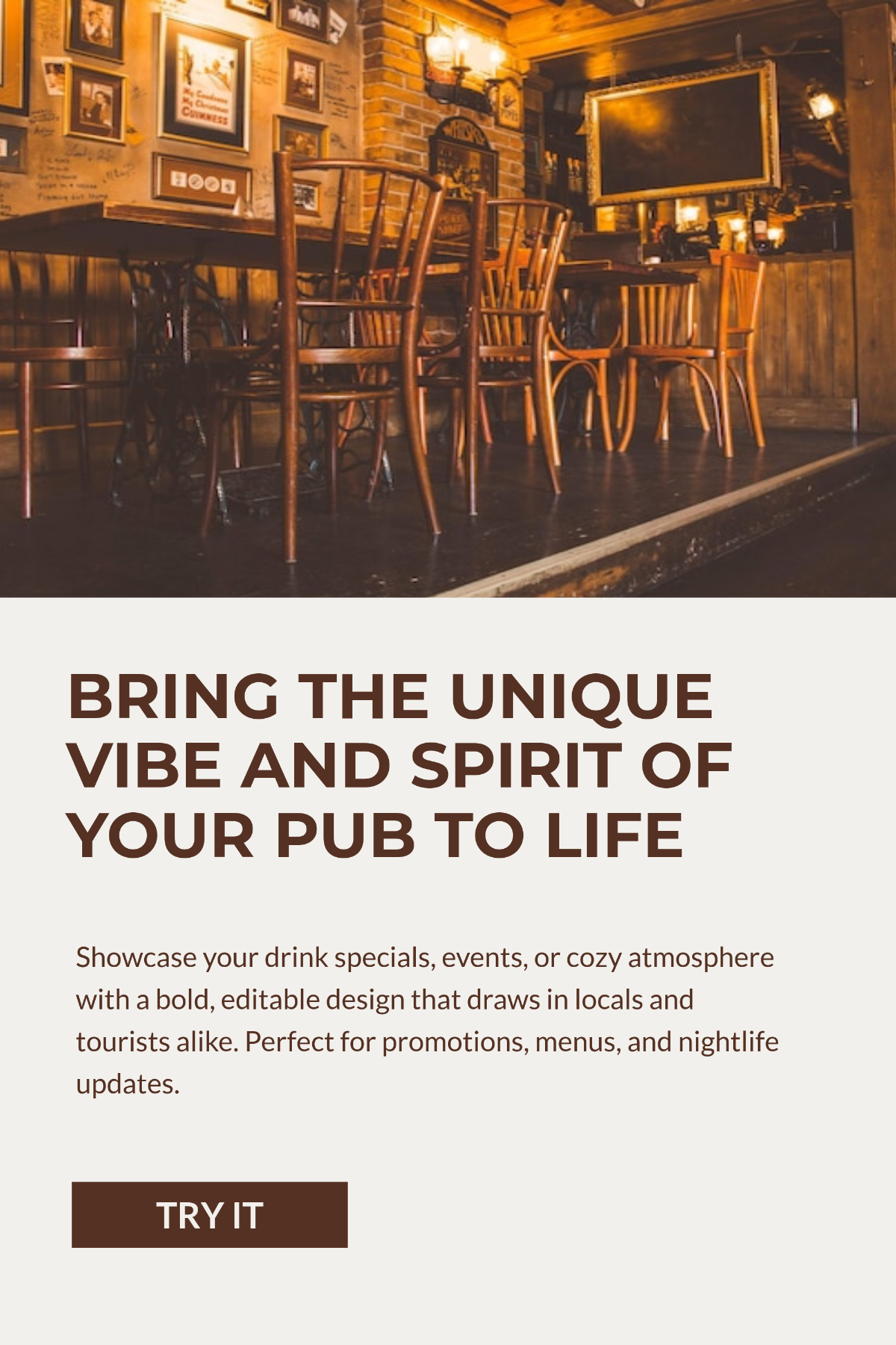 Free Pub Pinterest Pin Template to Edit Online