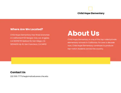 Free Bifold Elementary School Brochure Template to Edit Online