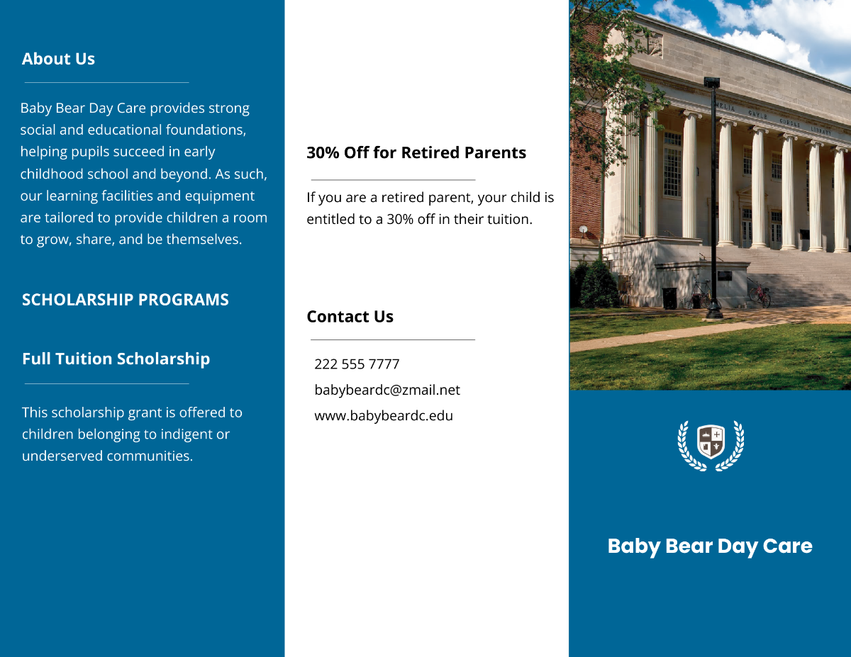 Simple Tri-fold School Brochure Template - Edit Online & Download