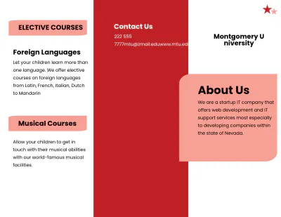 Free Modern Tri-fold School Brochure Template to Edit Online