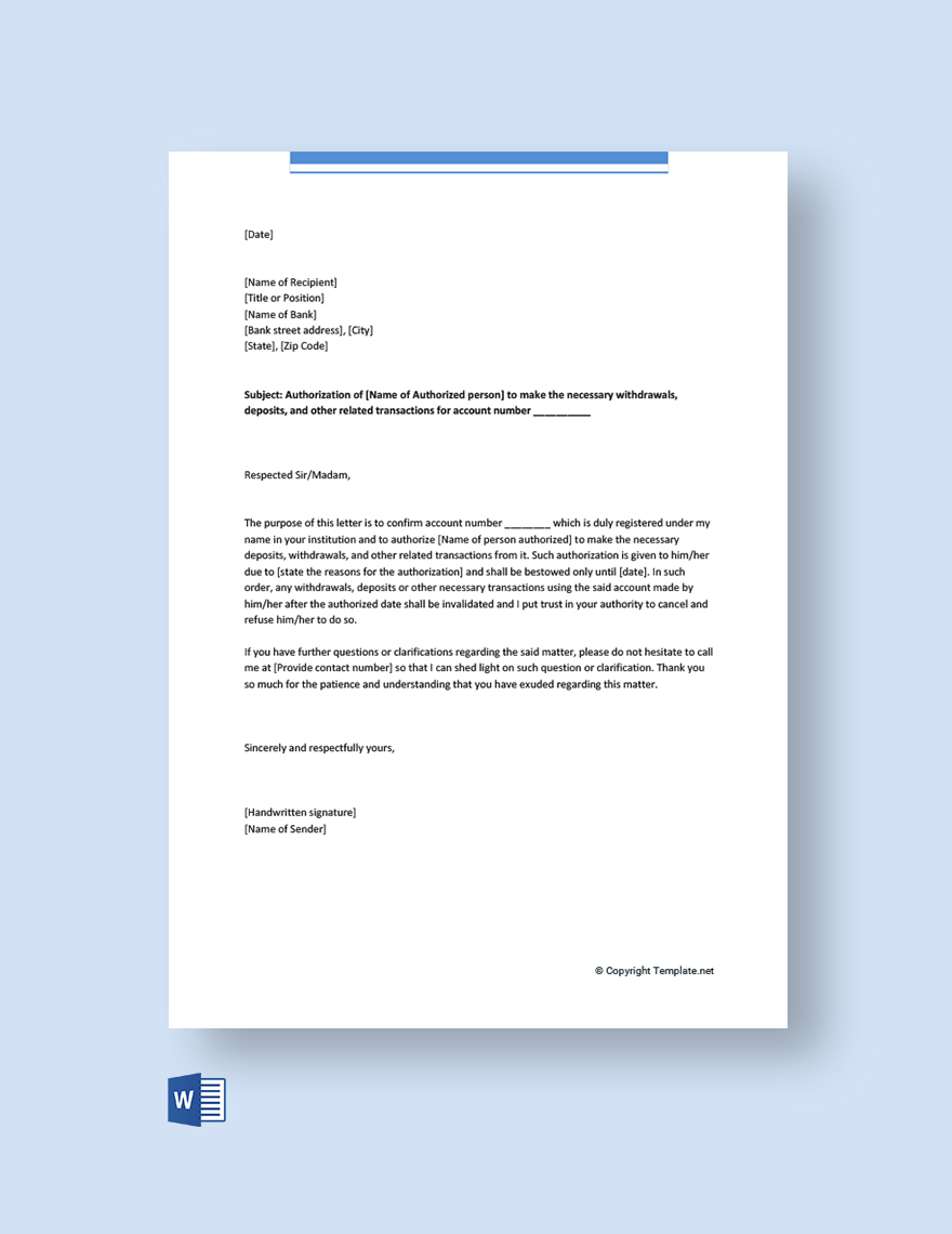 Bank Reference Letter Template Google Docs Word Template