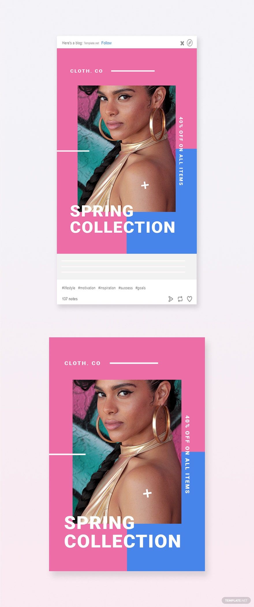 Holiday Spring Offer Sale Tumblr Post Template