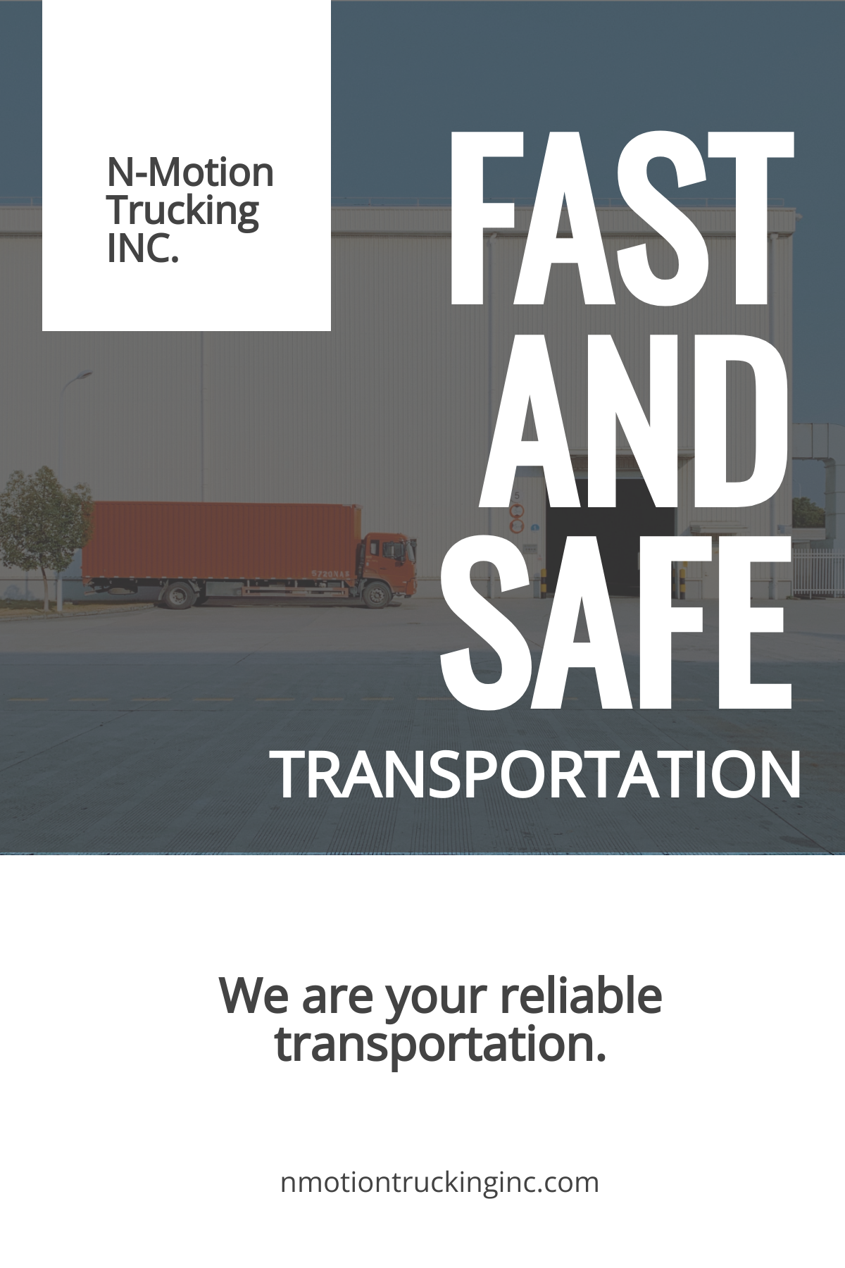 Free Trucking & Logistics Pinterest Pin Template