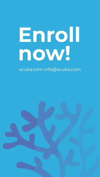 Free Scuba Diving School Instagram Story Template to Edit Online