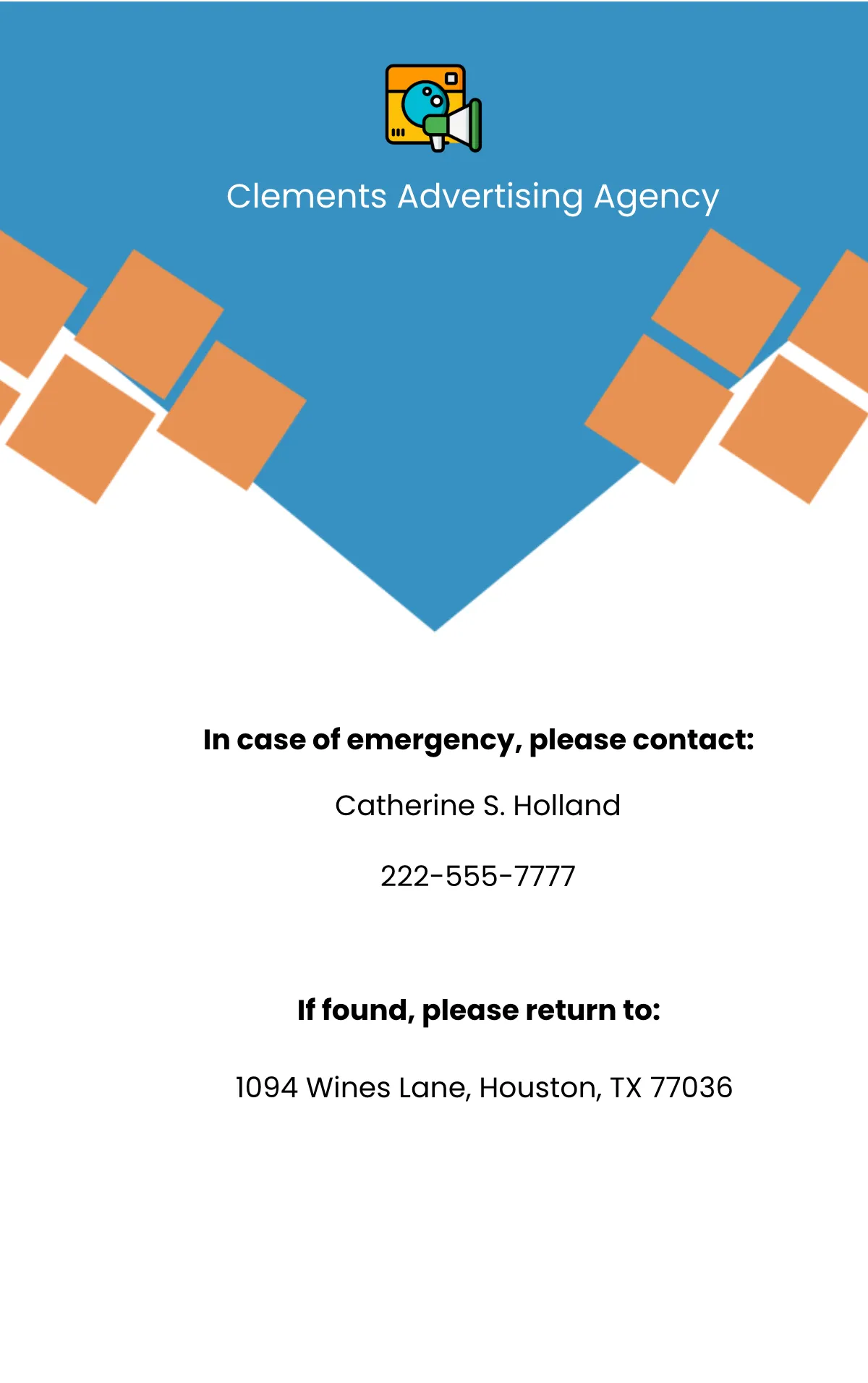 Free Sample Advertising agency ID Card Template to Edit Online