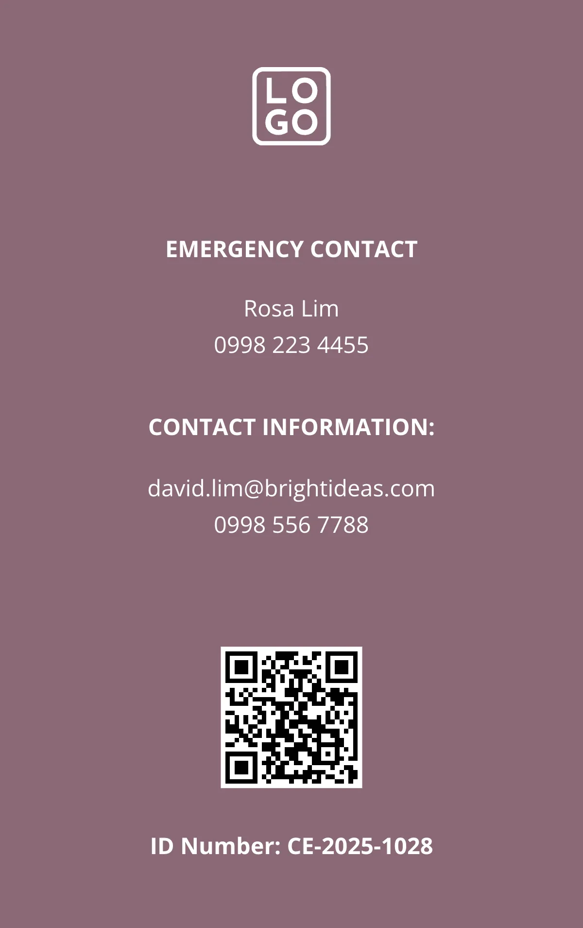 Free Simple Advertising Agency ID Card Template to Edit Online