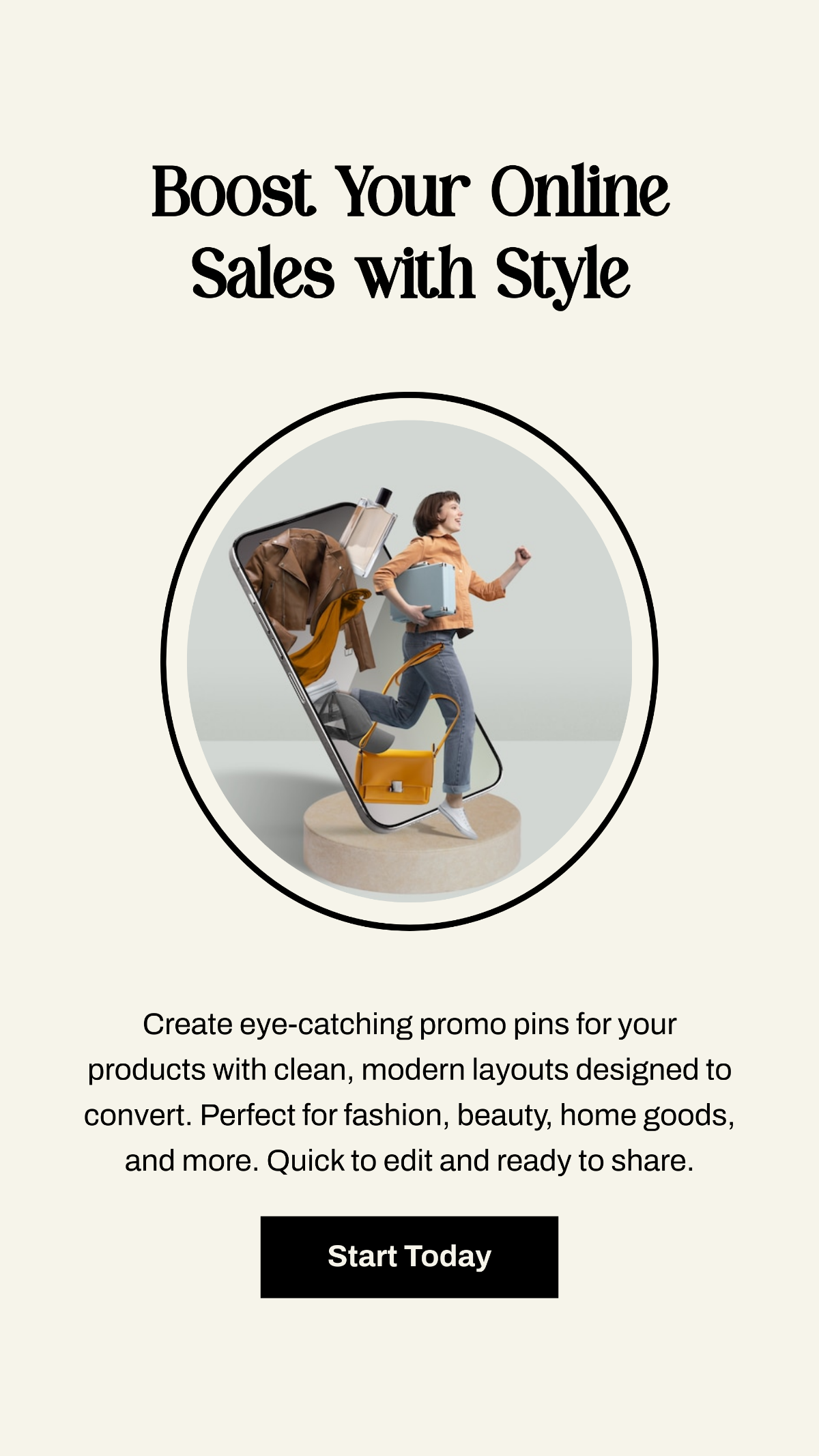 Free Online Store Pinterest Pin Template to Edit Online