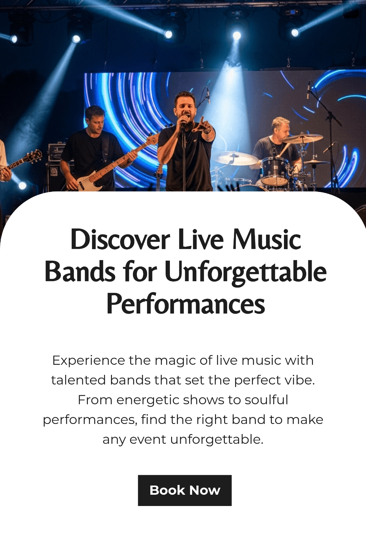 Free Music Band Pinterest Pin Template to Edit Online