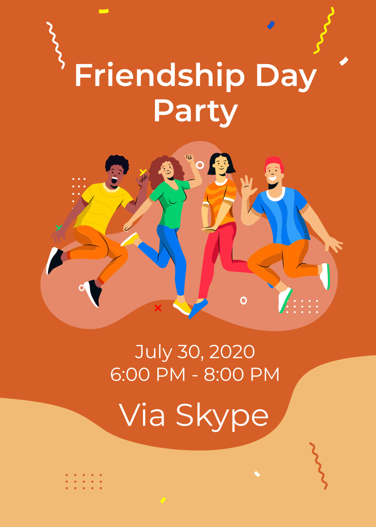 Friendship Day Party Invitation Template