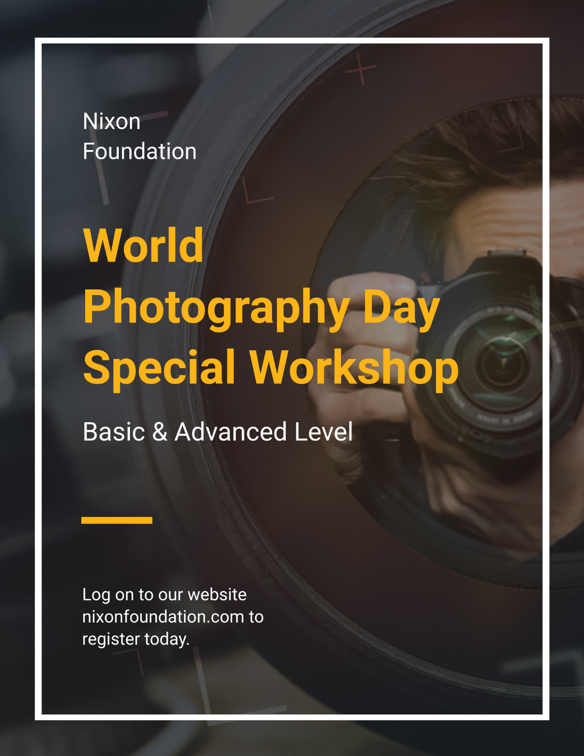 World Photography Day Flyer Design Template