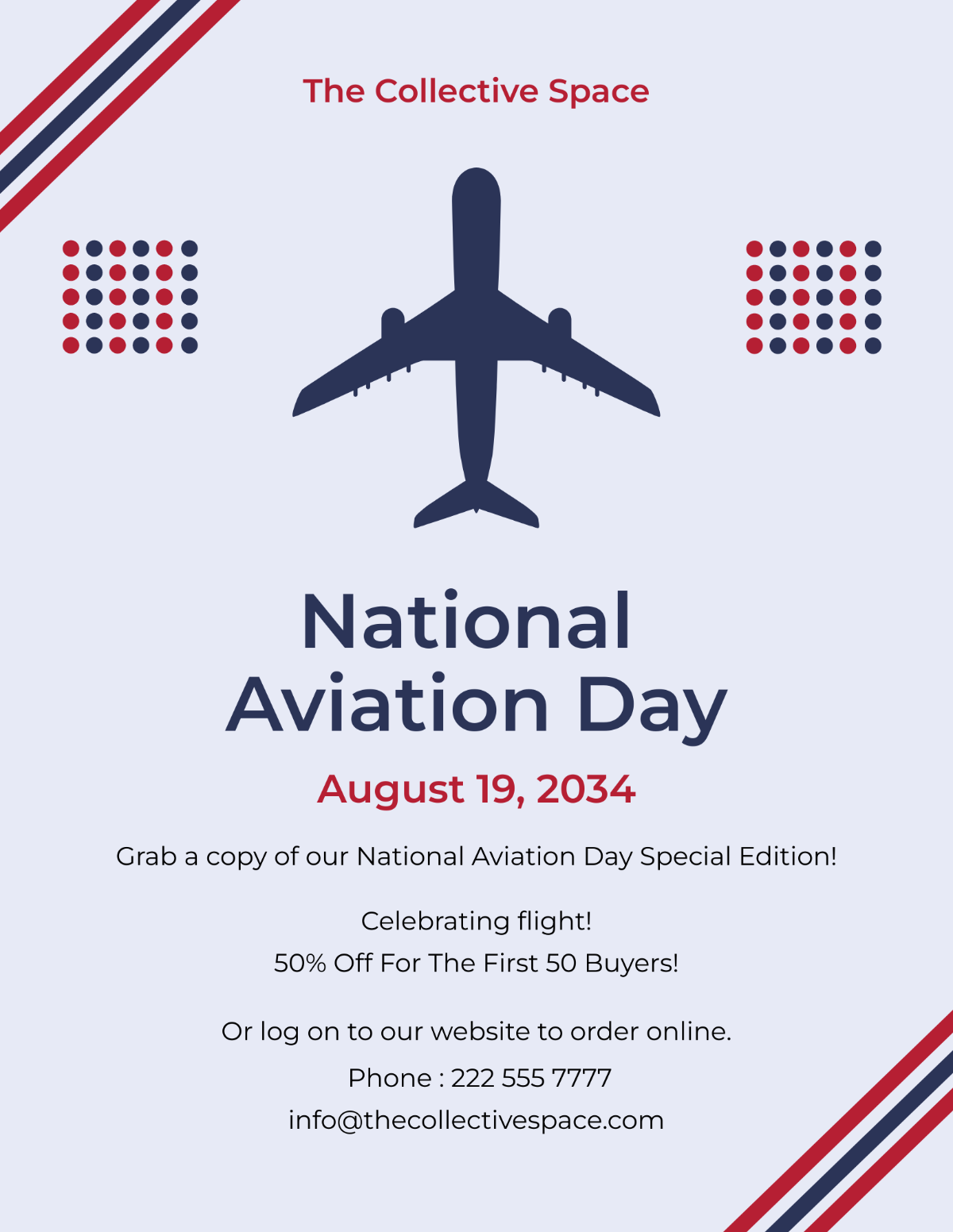 National Aviation Day Flyer Template