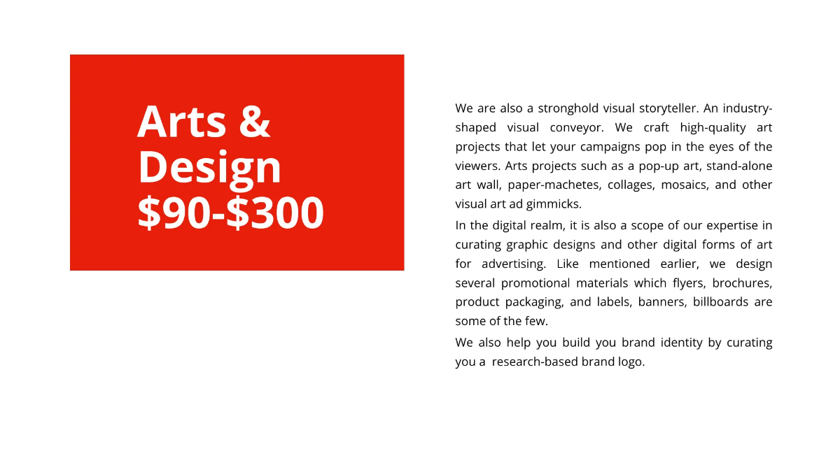 Free Creative Advertising Agency Presentation Template to Edit Online