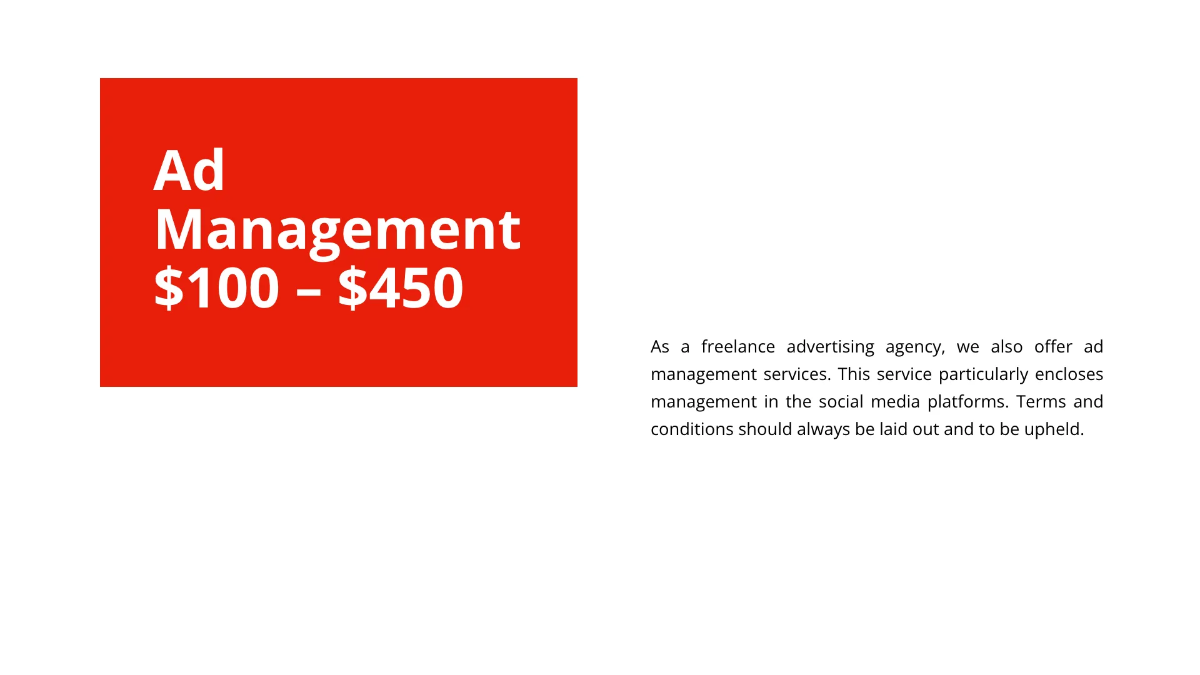 Free Creative Advertising Agency Presentation Template to Edit Online