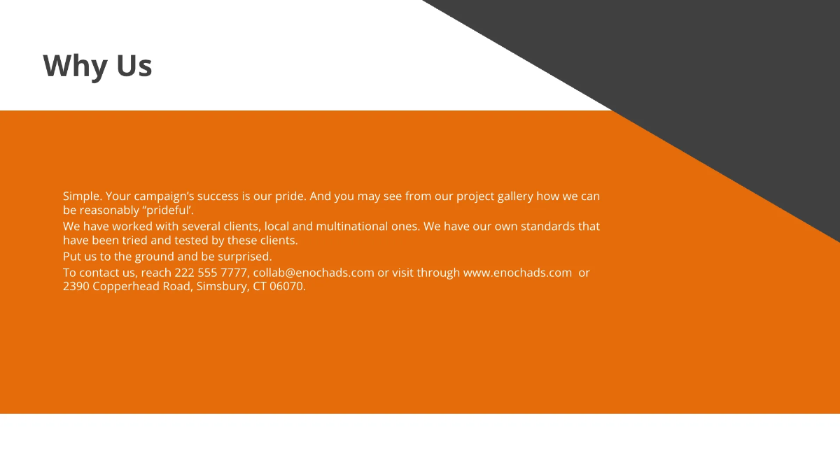 Free Advertising Agency Presentation Sample Template to Edit Online