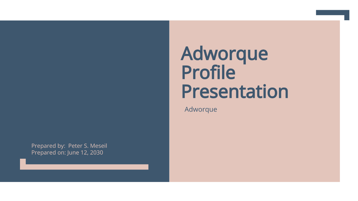 Advertising Agency Profile Presentation Template