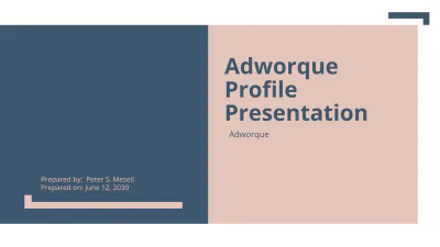 Free Advertising Agency Profile Presentation Template to Edit Online