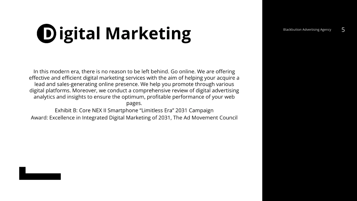 Free Advertising Agency Credentials Presentation Template to Edit Online