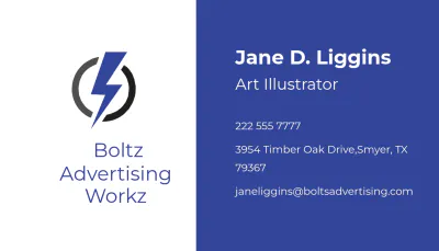 Free Simple Agency Business Card Template to Edit Online