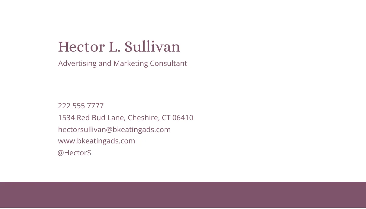 Free Editable Advertising Consultant Business Card Template to Edit Online