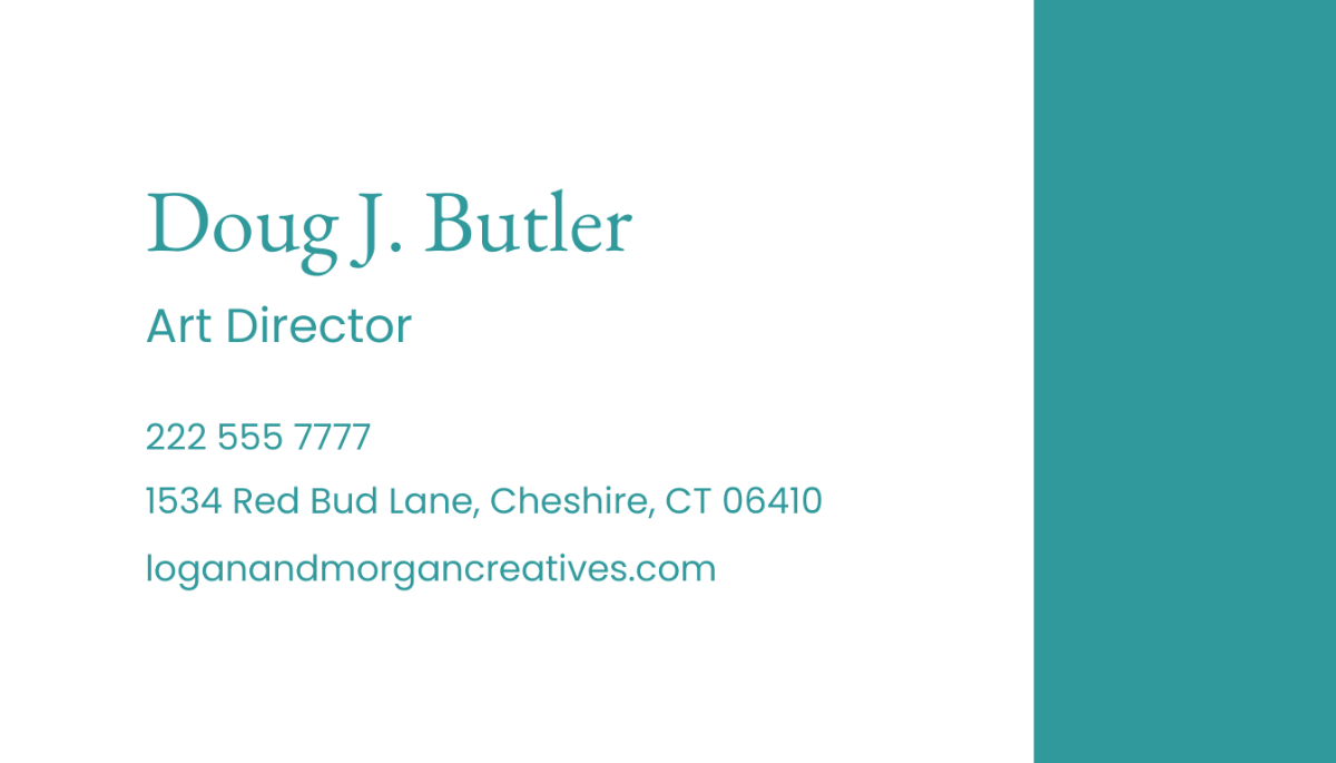 Simple Advertising Agency Business Card