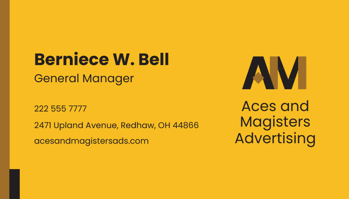 Professional Agency Business Card