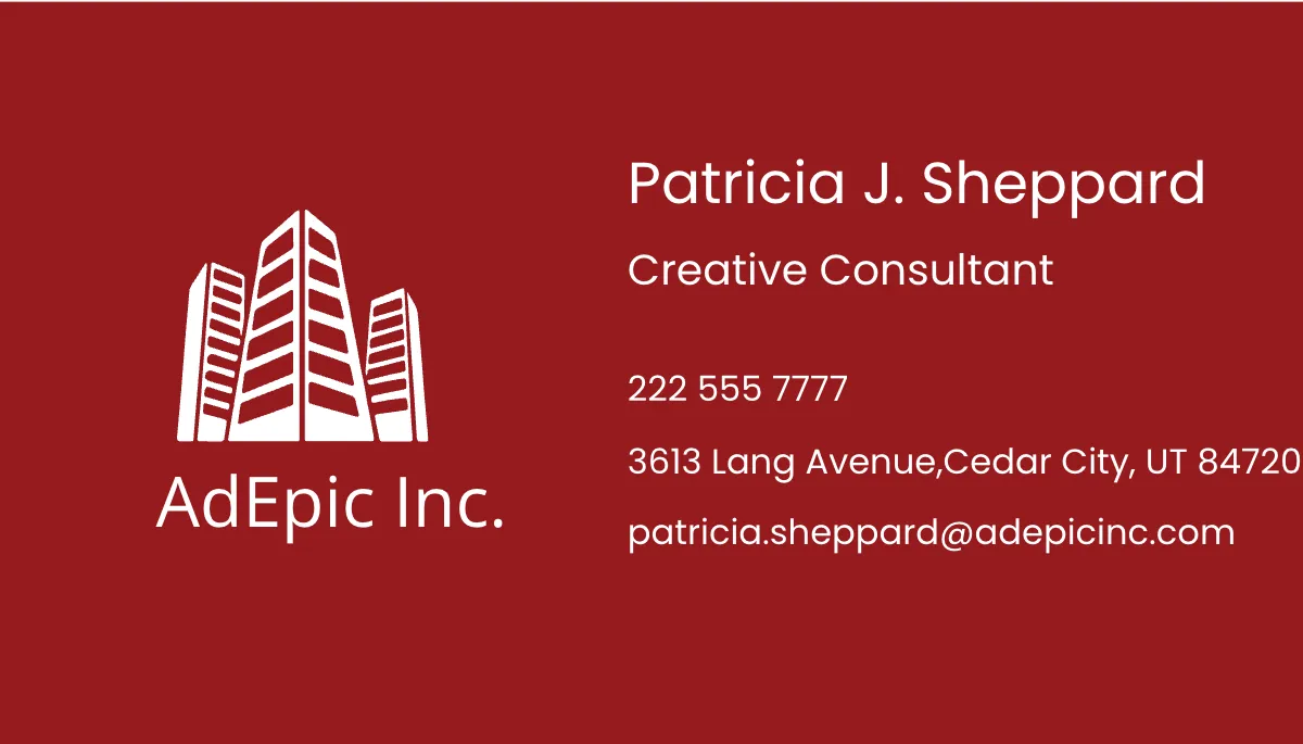 Free Sample Agency Business Card Template to Edit Online