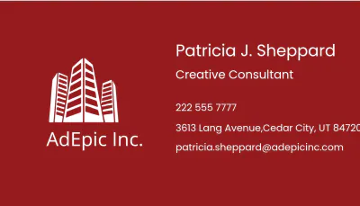 Free Sample Agency Business Card Template to Edit Online