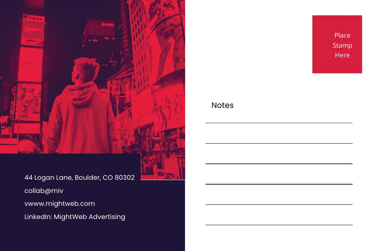 Free Digital Advertising Agency Postcard Template to Edit Online