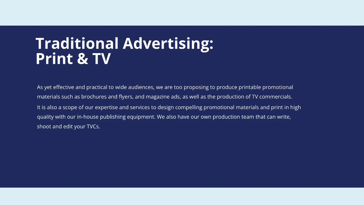 Free Sample Agency Presentation Template to Edit Online