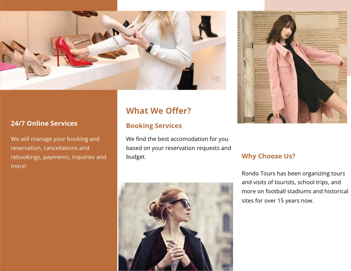 Free Trifold agency brochure Template to Edit Online