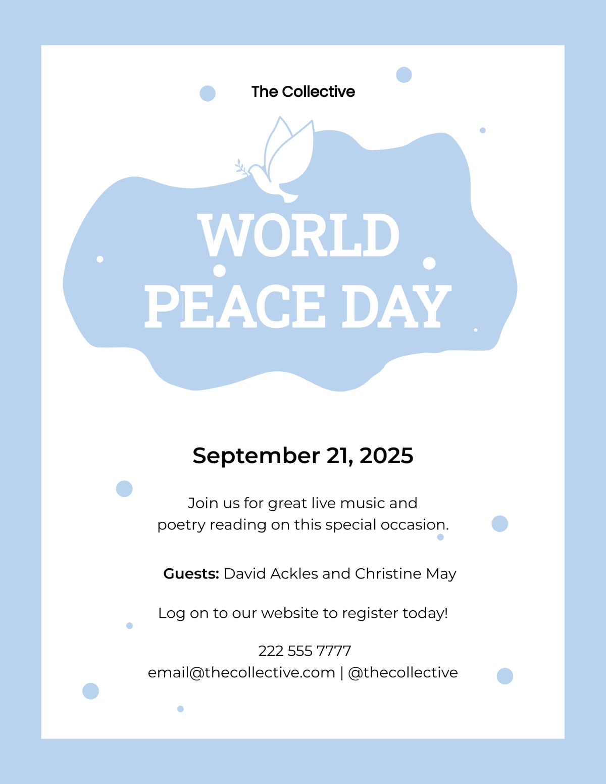 Peace Day Flyer Template