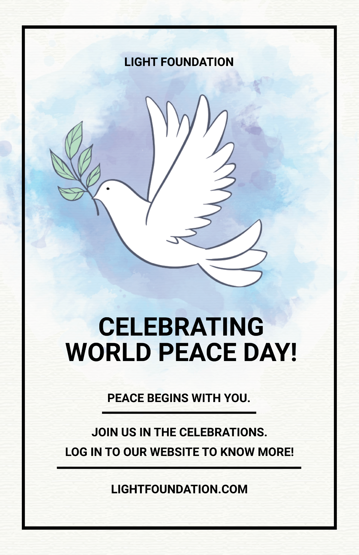 World Peace Day Poster Template