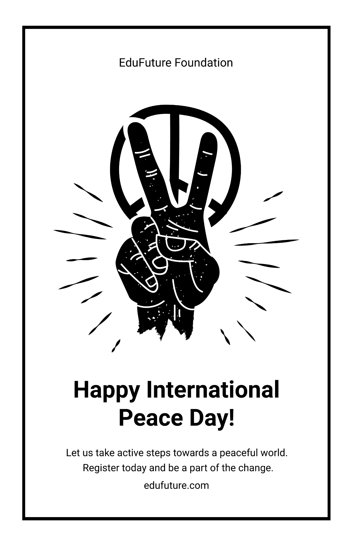 Happy International Peace Day Poster Template