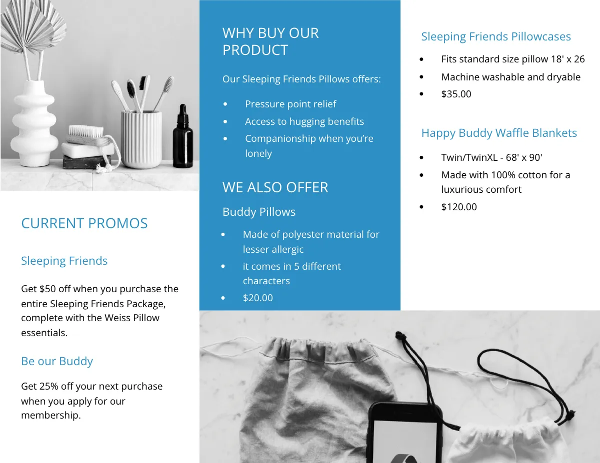 Free StartUp Product Brochure Template to Edit Online