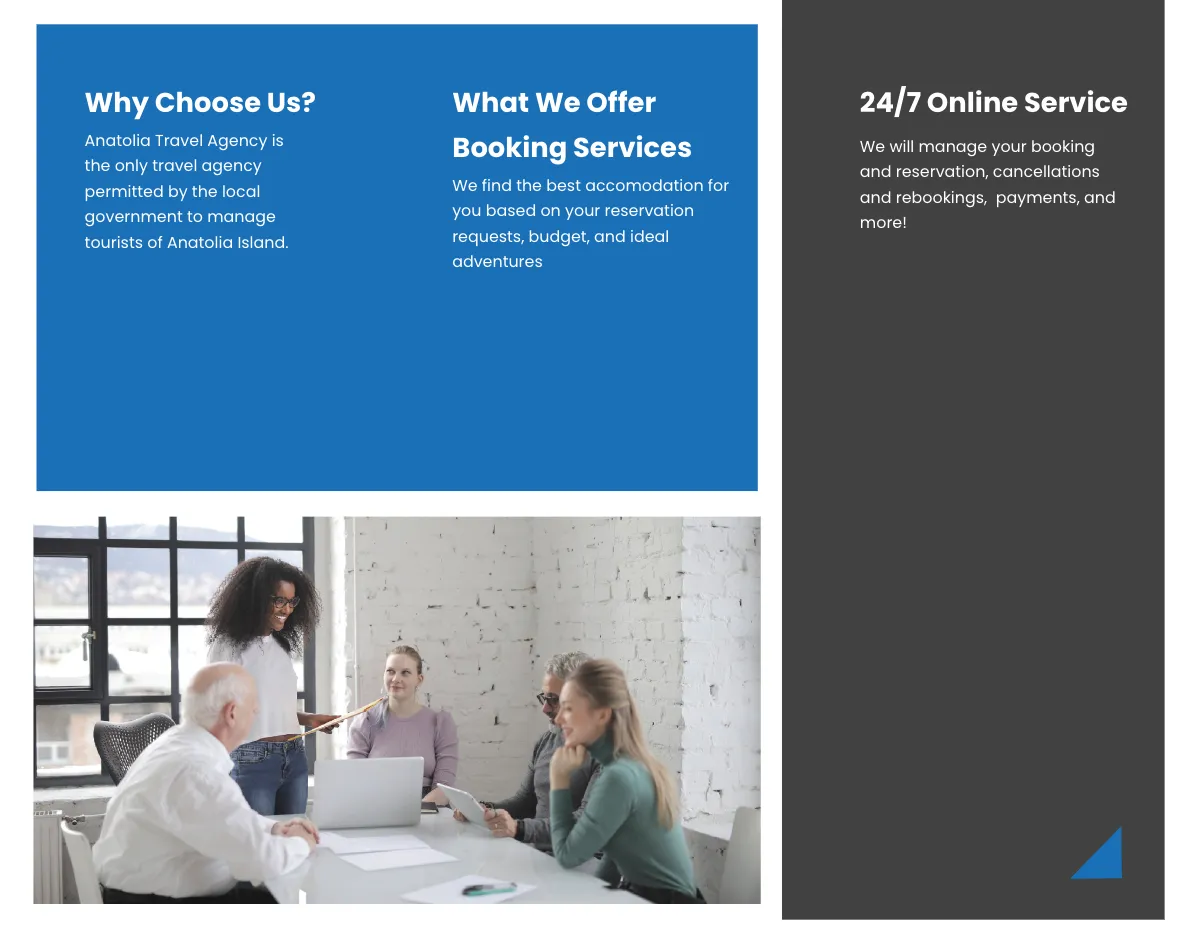 Free StartUp Agency Tri-Fold Brochure Template to Edit Online